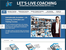 Tablet Screenshot of lifecoachingsouthafrica.co.za